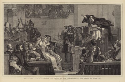 John Knox preaching before the Lords of the Congregation, the Tenth of June, 1559 by David Wilkie